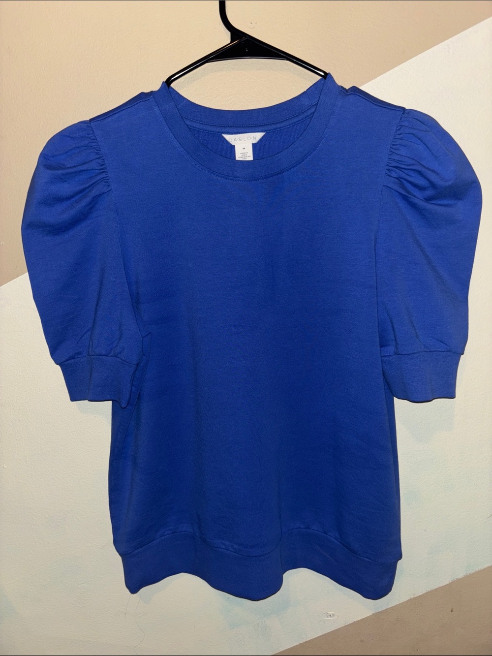 Caslon Cobalt Blue Puff Sleeve Short Sleeve Tee